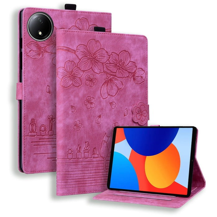 Funda para tableta de cuero con relieve de gato Sakura de dibujos animados, For Xiaomi Redmi Pad 2 SE 9.7 2026, For Xiaomi Pad 8 / 8 Pro / 7 / 7 Pro, For Xiaomi Redmi Pad 2 Pro / Pro 12.1, For Xiaomi Redmi K Pad, For Xiaomi Redmi Pad 2                 ...