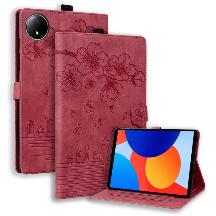 Funda para tableta de cuero con relieve de gato Sakura de dibujos animados, For Xiaomi Redmi Pad 2 SE 9.7 2026, For Xiaomi Pad 8 / 8 Pro / 7 / 7 Pro, For Xiaomi Redmi Pad 2 Pro / Pro 12.1, For Xiaomi Redmi K Pad, For Xiaomi Redmi Pad 2                 ...