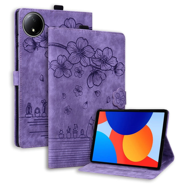 Funda para tableta de cuero con relieve de gato Sakura de dibujos animados, For Xiaomi Redmi Pad 2 SE 9.7 2026, For Xiaomi Pad 8 / 8 Pro / 7 / 7 Pro, For Xiaomi Redmi Pad 2 Pro / Pro 12.1, For Xiaomi Redmi K Pad, For Xiaomi Redmi Pad 2                 ...