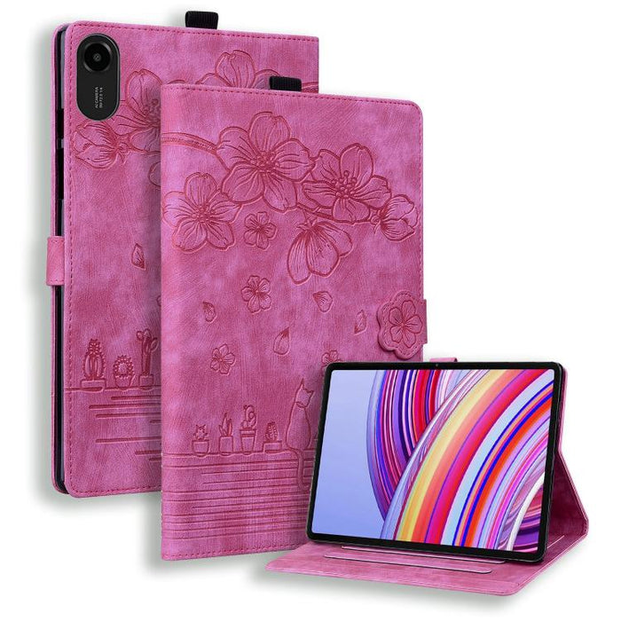 Funda para tableta de cuero con relieve de gato Sakura de dibujos animados, For Xiaomi Redmi Pad 2 SE 9.7 2026, For Xiaomi Pad 8 / 8 Pro / 7 / 7 Pro, For Xiaomi Redmi Pad 2 Pro / Pro 12.1, For Xiaomi Redmi K Pad, For Xiaomi Redmi Pad 2                 ...