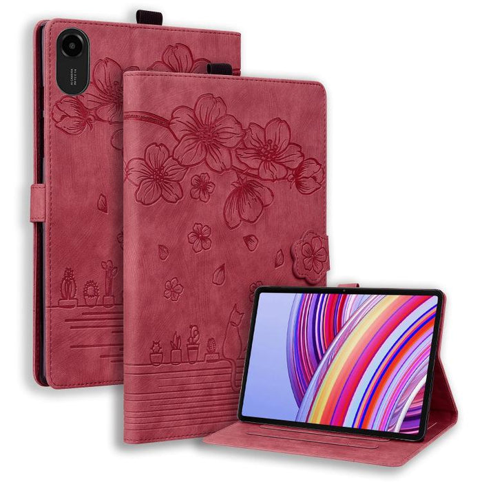Funda para tableta de cuero con relieve de gato Sakura de dibujos animados, For Xiaomi Redmi Pad 2 SE 9.7 2026, For Xiaomi Pad 8 / 8 Pro / 7 / 7 Pro, For Xiaomi Redmi Pad 2 Pro / Pro 12.1, For Xiaomi Redmi K Pad, For Xiaomi Redmi Pad 2                 ...