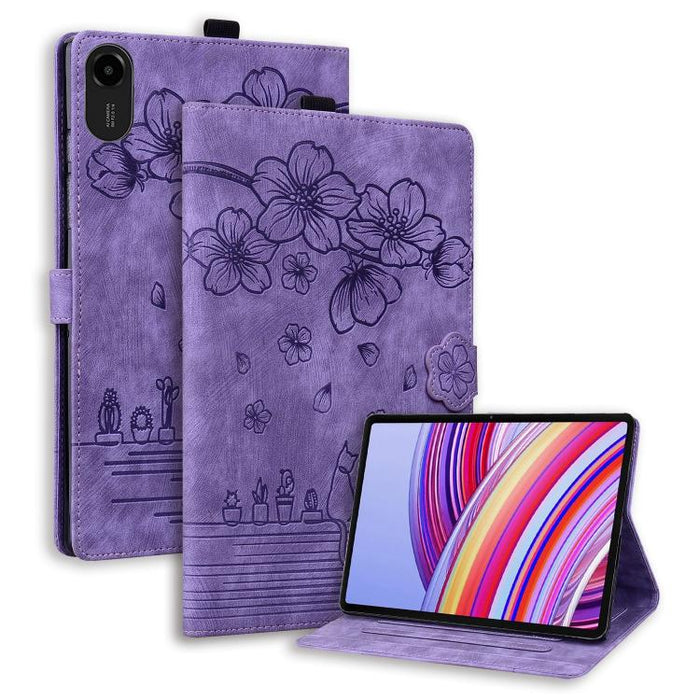 Funda para tableta de cuero con relieve de gato Sakura de dibujos animados, For Xiaomi Redmi Pad 2 SE 9.7 2026, For Xiaomi Pad 8 / 8 Pro / 7 / 7 Pro, For Xiaomi Redmi Pad 2 Pro / Pro 12.1, For Xiaomi Redmi K Pad, For Xiaomi Redmi Pad 2                 ...