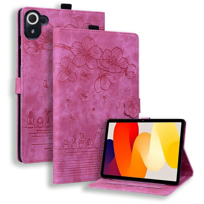 Funda para tableta de cuero con relieve de gato Sakura de dibujos animados, For Xiaomi Redmi Pad 2 SE 9.7 2026, For Xiaomi Pad 8 / 8 Pro / 7 / 7 Pro, For Xiaomi Redmi Pad 2 Pro / Pro 12.1, For Xiaomi Redmi K Pad, For Xiaomi Redmi Pad 2                 ...