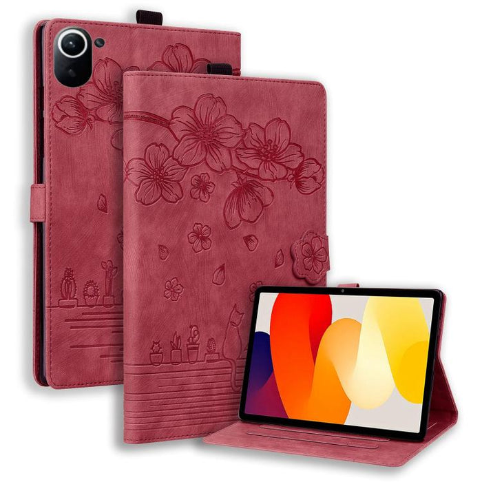 Funda para tableta de cuero con relieve de gato Sakura de dibujos animados, For Xiaomi Redmi Pad 2 SE 9.7 2026, For Xiaomi Pad 8 / 8 Pro / 7 / 7 Pro, For Xiaomi Redmi Pad 2 Pro / Pro 12.1, For Xiaomi Redmi K Pad, For Xiaomi Redmi Pad 2                 ...