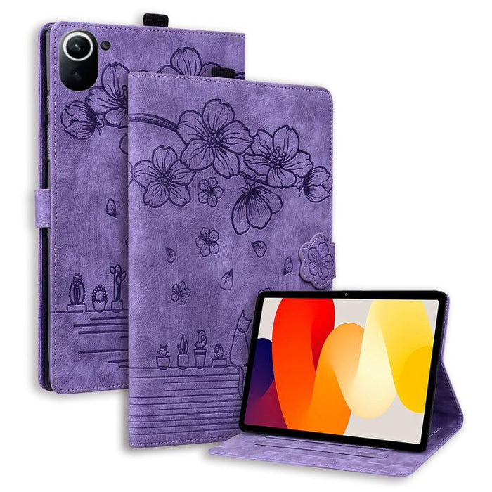 Funda para tableta de cuero con relieve de gato Sakura de dibujos animados, For Xiaomi Redmi Pad 2 SE 9.7 2026, For Xiaomi Pad 8 / 8 Pro / 7 / 7 Pro, For Xiaomi Redmi Pad 2 Pro / Pro 12.1, For Xiaomi Redmi K Pad, For Xiaomi Redmi Pad 2                 ...