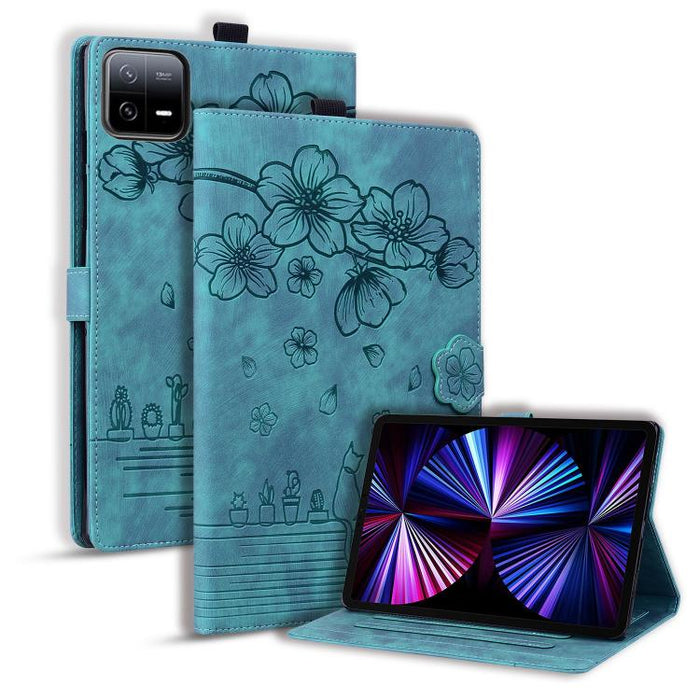 Funda para tableta de cuero con relieve de gato Sakura de dibujos animados, For Xiaomi Redmi Pad 2 SE 9.7 2026, For Xiaomi Pad 8 / 8 Pro / 7 / 7 Pro, For Xiaomi Redmi Pad 2 Pro / Pro 12.1, For Xiaomi Redmi K Pad, For Xiaomi Redmi Pad 2                 ...