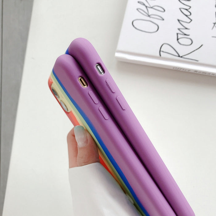 Estuche protector de cobertura a prueba de golpes de silicona líquida Rainbow