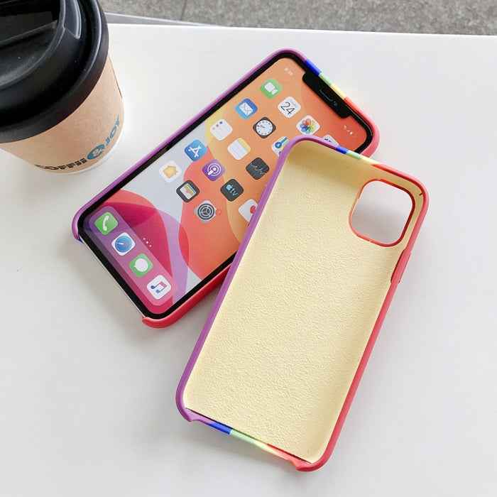 Estuche protector de cobertura a prueba de golpes de silicona líquida Rainbow