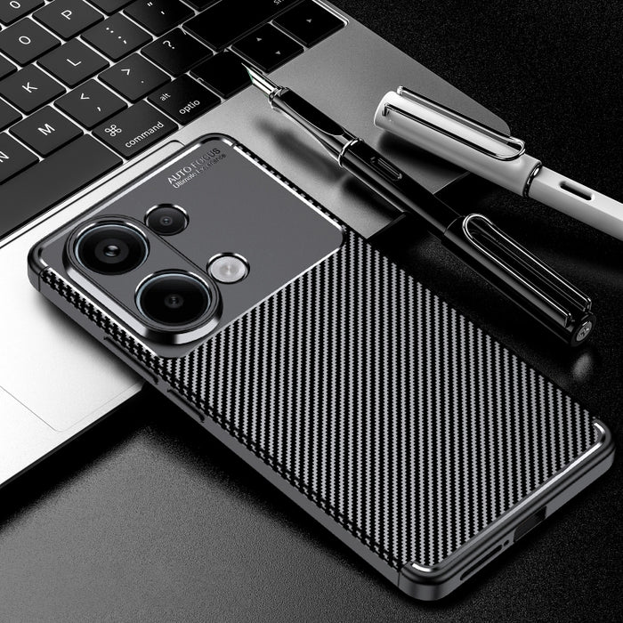 Caja del teléfono de TPU a prueba de golpes con textura de fibra de carbono, For Xiaomi Redmi Note 13 Pro 4G, For Xiaomi Redmi Note 13 4G, For Xiaomi 14 Ultra, For Xiaomi 14 Pro, For Xiaomi 14, For Xiaomi Redmi Note 13, For Xiaomi Redmi 13C            ...