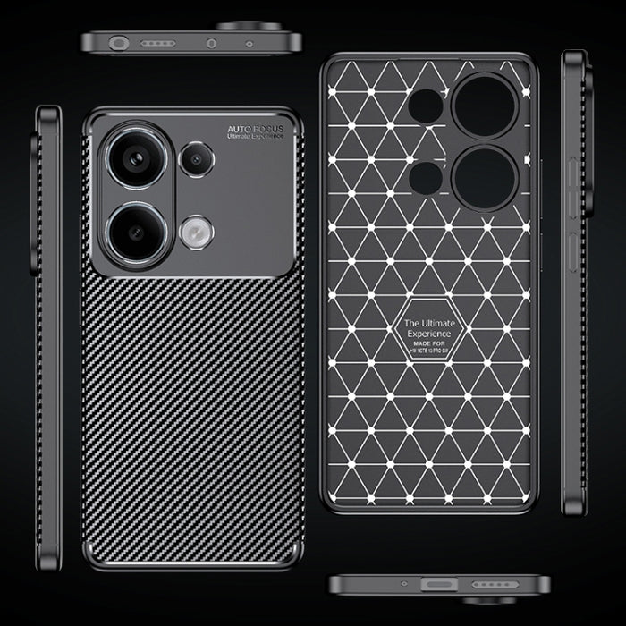 Caja del teléfono de TPU a prueba de golpes con textura de fibra de carbono, For Xiaomi Redmi Note 13 Pro 4G, For Xiaomi Redmi Note 13 4G, For Xiaomi 14 Ultra, For Xiaomi 14 Pro, For Xiaomi 14, For Xiaomi Redmi Note 13, For Xiaomi Redmi 13C            ...