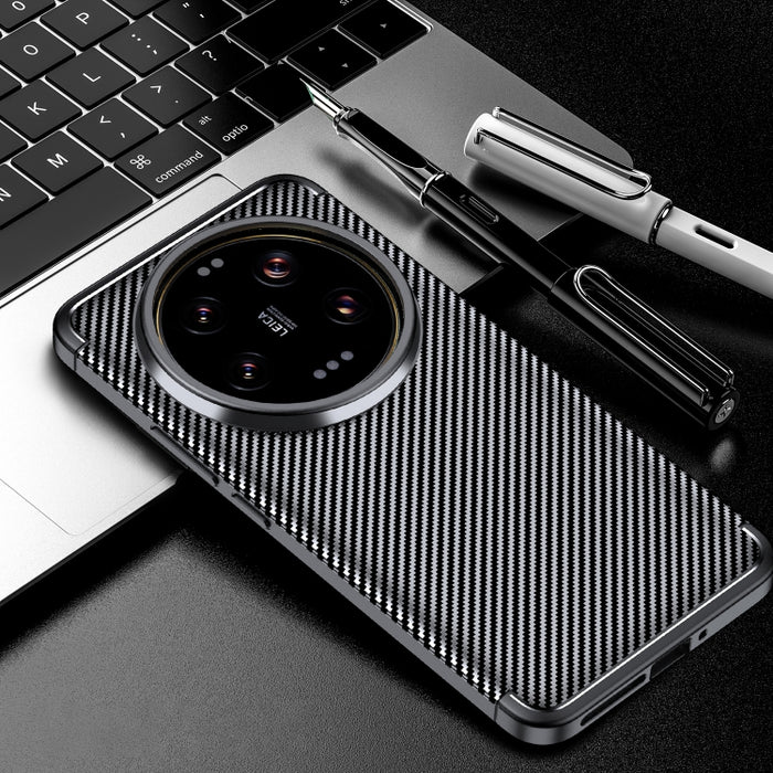 Caja del teléfono de TPU a prueba de golpes con textura de fibra de carbono, For Xiaomi Redmi Note 13 Pro 4G, For Xiaomi Redmi Note 13 4G, For Xiaomi 14 Ultra, For Xiaomi 14 Pro, For Xiaomi 14, For Xiaomi Redmi Note 13, For Xiaomi Redmi 13C            ...