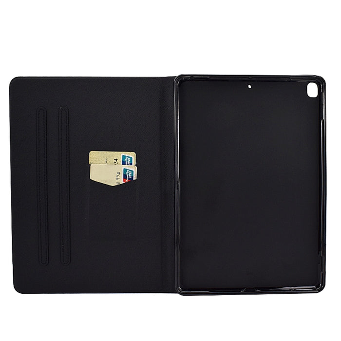 Funda de cuero con tapa horizontal prensada eléctrica de TPU con soporte y ranura para tarjeta y función de reposo / activación