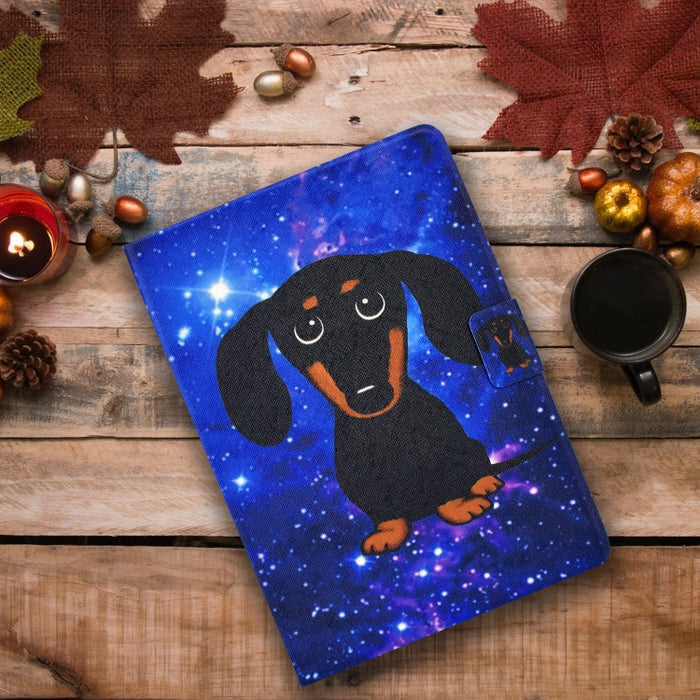 Funda de cuero con tapa horizontal prensada eléctrica de TPU con soporte y ranura para tarjeta y función de reposo / activación