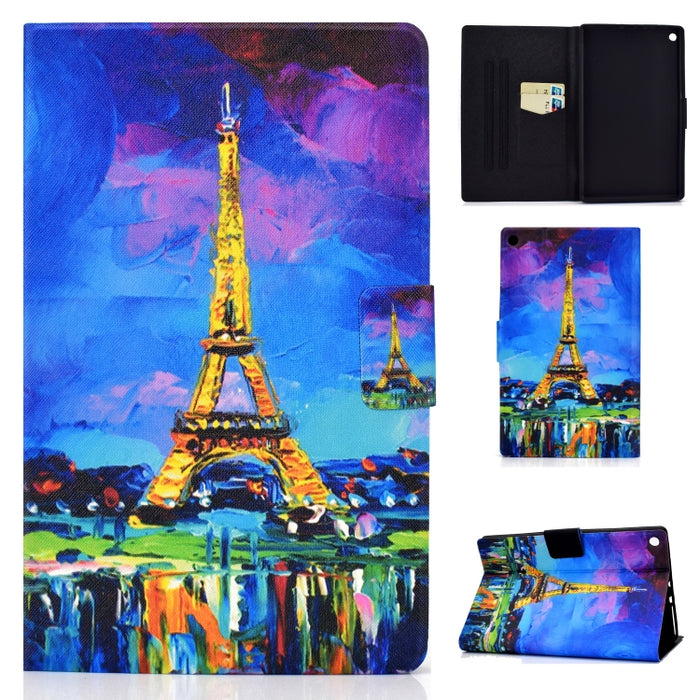 Funda de cuero con tapa horizontal prensada eléctrica de TPU con soporte y ranura para tarjeta y función de reposo / activación