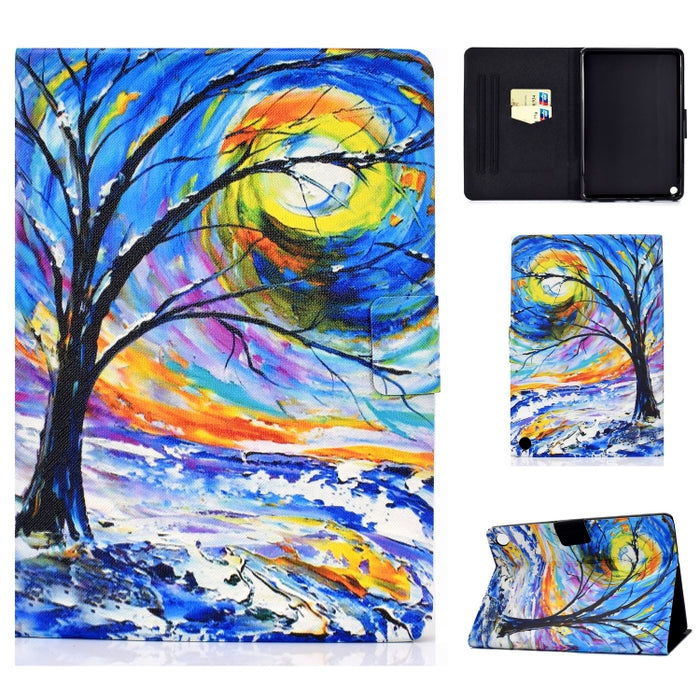 Funda de cuero con tapa horizontal prensada eléctrica de TPU con soporte y ranura para tarjeta y función de reposo / activación