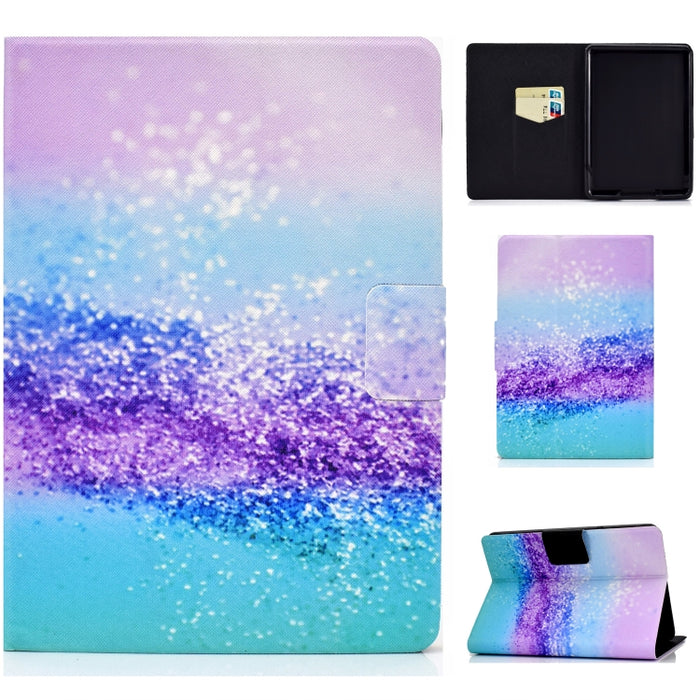 Funda de cuero con tapa horizontal prensada eléctrica de TPU con soporte y ranura para tarjeta y función de reposo / activación