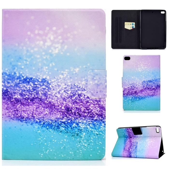 Funda de cuero con tapa horizontal prensada eléctrica de TPU con soporte y ranura para tarjeta y función de reposo / activación