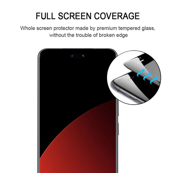 Película de vidrio templado con borde curvo 3D HD 9H, For Xiaomi Civi 5 Pro / 4 Pro / 14 Civi, For Redmi Note 14 Pro 4G / Note 14 Pro+ 4G, For Xiaomi 14 Pro / 14 Ultra