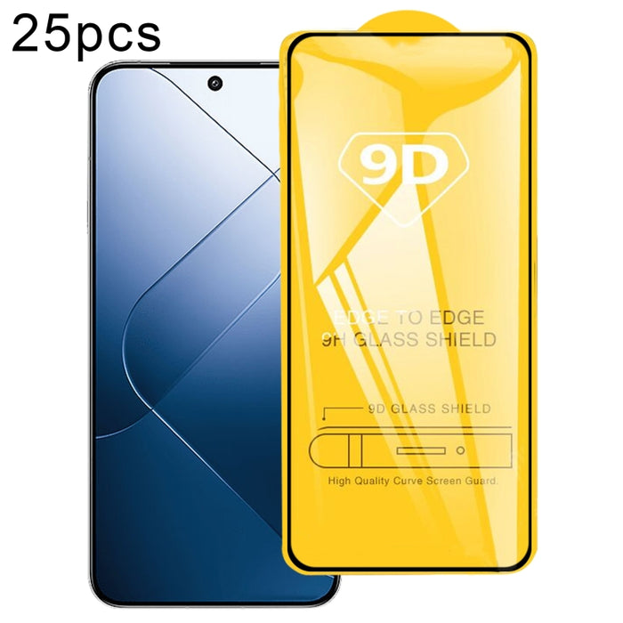 Película de vidrio templado de pantalla de pegamento completo 9D de 25 piezas, For Xiaomi Poco X8 Pro Max 5G, For Redmi Turbo 5 Max 5G, For Xiaomi Poco X8 Pro 5G, For Redmi Turbo 5 5G, For Redmi K90 Pro Max / Champion Edition, For Redmi K90            ...