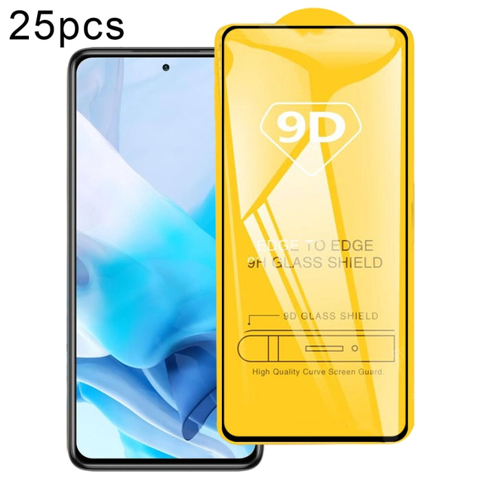 Película de vidrio templado de pantalla de pegamento completo 9D de 25 piezas, For Xiaomi Poco X8 Pro Max 5G, For Redmi Turbo 5 Max 5G, For Xiaomi Poco X8 Pro 5G, For Redmi Turbo 5 5G, For Redmi K90 Pro Max / Champion Edition, For Redmi K90            ...