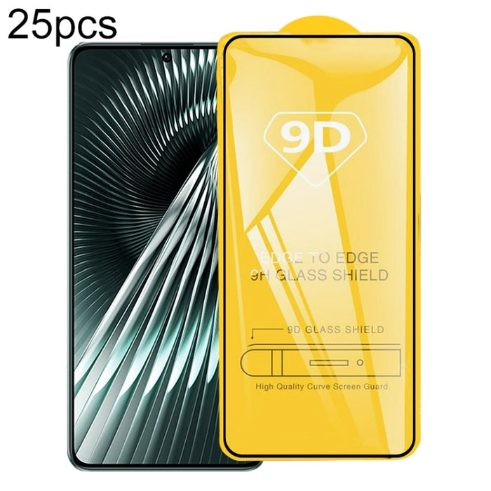 Película de vidrio templado de pantalla de pegamento completo 9D de 25 piezas, For Xiaomi Poco X8 Pro Max 5G, For Redmi Turbo 5 Max 5G, For Xiaomi Poco X8 Pro 5G, For Redmi Turbo 5 5G, For Redmi K90 Pro Max / Champion Edition, For Redmi K90            ...