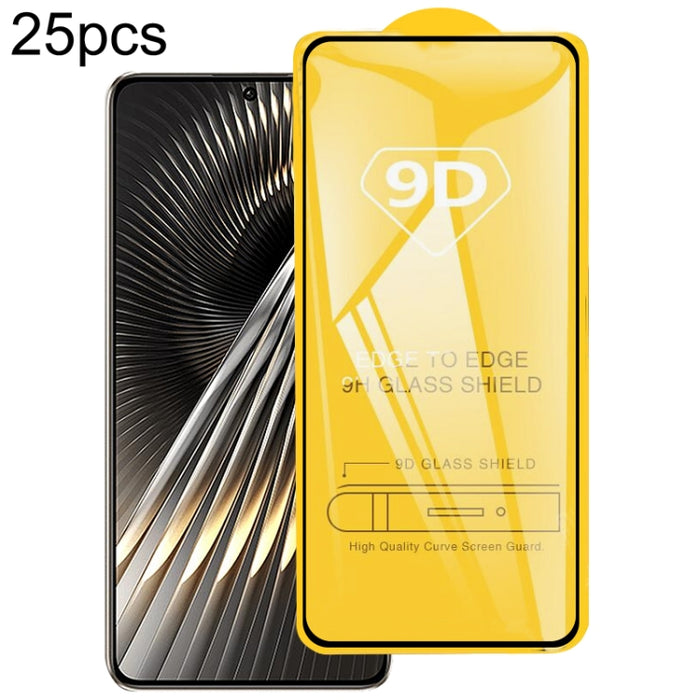 Película de vidrio templado de pantalla de pegamento completo 9D de 25 piezas, For Xiaomi Poco X8 Pro Max 5G, For Redmi Turbo 5 Max 5G, For Xiaomi Poco X8 Pro 5G, For Redmi Turbo 5 5G, For Redmi K90 Pro Max / Champion Edition, For Redmi K90            ...