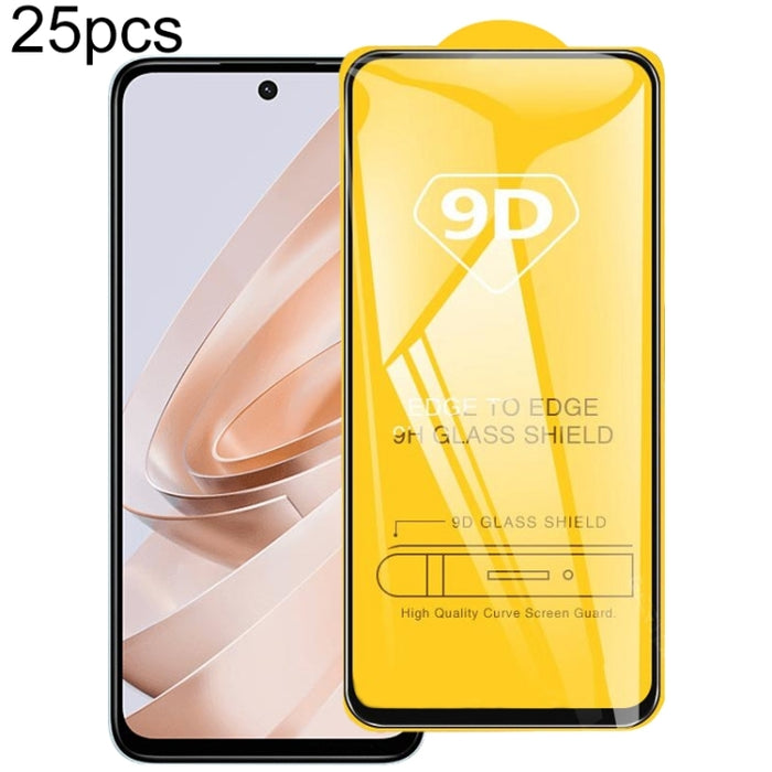 Película de vidrio templado de pantalla de pegamento completo 9D de 25 piezas, For Xiaomi Poco X8 Pro Max 5G, For Redmi Turbo 5 Max 5G, For Xiaomi Poco X8 Pro 5G, For Redmi Turbo 5 5G, For Redmi K90 Pro Max / Champion Edition, For Redmi K90            ...