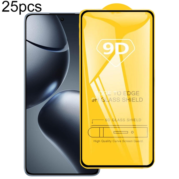 Película de vidrio templado de pantalla de pegamento completo 9D de 25 piezas, For Xiaomi Poco X8 Pro Max 5G, For Redmi Turbo 5 Max 5G, For Xiaomi Poco X8 Pro 5G, For Redmi Turbo 5 5G, For Redmi K90 Pro Max / Champion Edition, For Redmi K90            ...