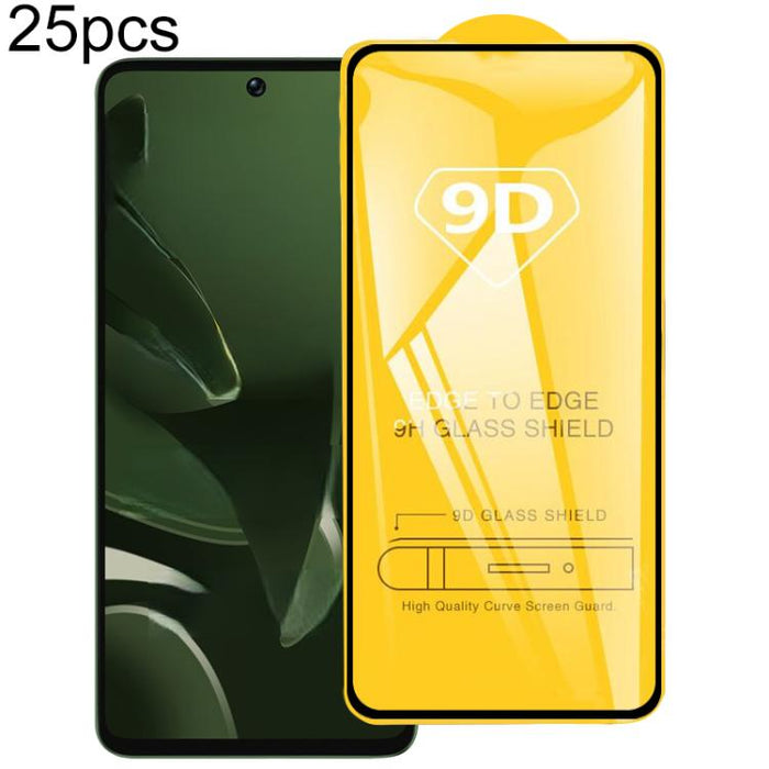 Película de vidrio templado de pantalla de pegamento completo 9D de 25 piezas, For Xiaomi Poco X8 Pro Max 5G, For Redmi Turbo 5 Max 5G, For Xiaomi Poco X8 Pro 5G, For Redmi Turbo 5 5G, For Redmi K90 Pro Max / Champion Edition, For Redmi K90            ...