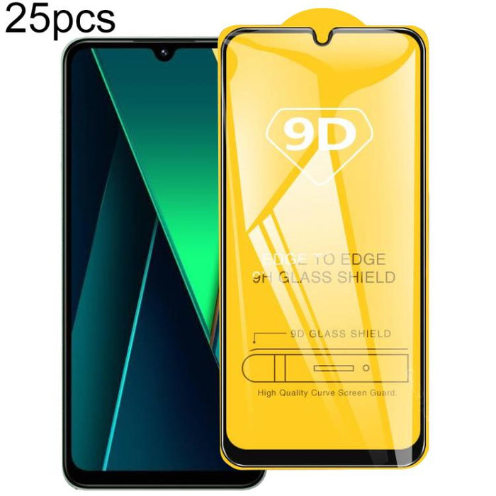 Película de vidrio templado de pantalla de pegamento completo 9D de 25 piezas, For Xiaomi Poco X8 Pro Max 5G, For Redmi Turbo 5 Max 5G, For Xiaomi Poco X8 Pro 5G, For Redmi Turbo 5 5G, For Redmi K90 Pro Max / Champion Edition, For Redmi K90            ...