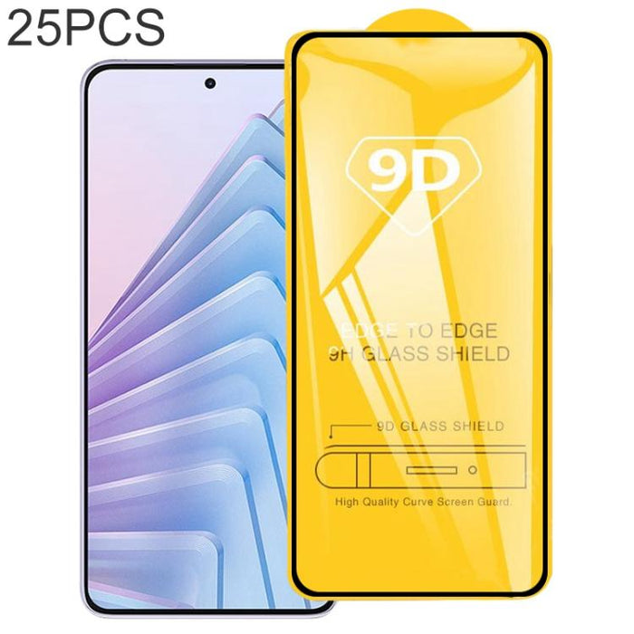 Película de vidrio templado de pantalla de pegamento completo 9D de 25 piezas, For Xiaomi Poco X8 Pro Max 5G, For Redmi Turbo 5 Max 5G, For Xiaomi Poco X8 Pro 5G, For Redmi Turbo 5 5G, For Redmi K90 Pro Max / Champion Edition, For Redmi K90            ...