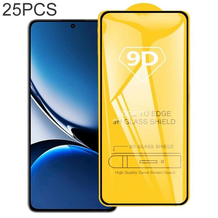 Película de vidrio templado de pantalla de pegamento completo 9D de 25 piezas, For Xiaomi Poco X8 Pro Max 5G, For Redmi Turbo 5 Max 5G, For Xiaomi Poco X8 Pro 5G, For Redmi Turbo 5 5G, For Redmi K90 Pro Max / Champion Edition, For Redmi K90            ...