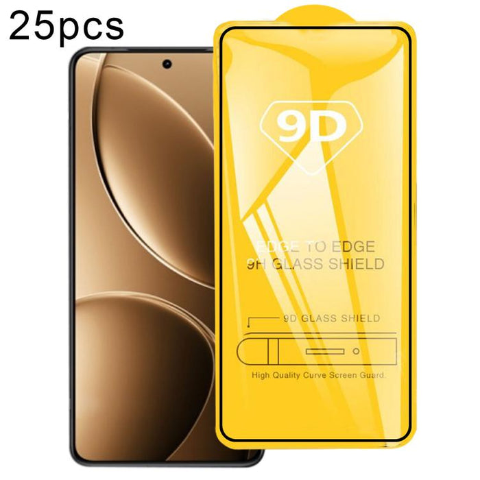 Película de vidrio templado de pantalla de pegamento completo 9D de 25 piezas, For Xiaomi Poco X8 Pro Max 5G, For Redmi Turbo 5 Max 5G, For Xiaomi Poco X8 Pro 5G, For Redmi Turbo 5 5G, For Redmi K90 Pro Max / Champion Edition, For Redmi K90            ...