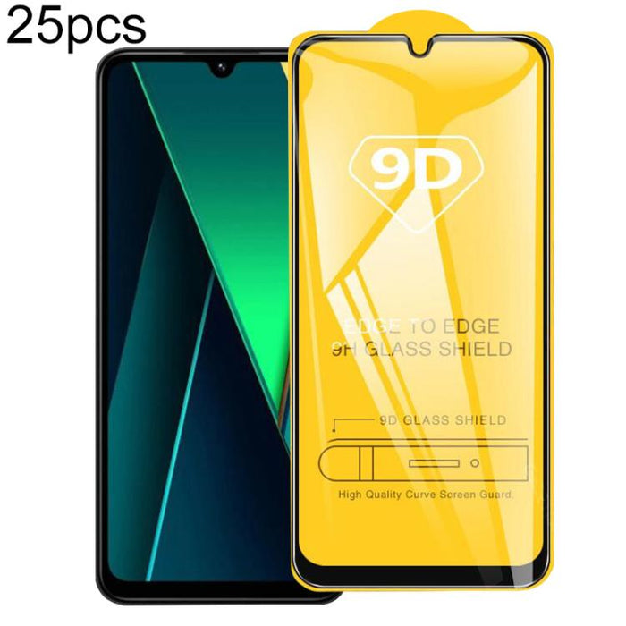 Película de vidrio templado de pantalla de pegamento completo 9D de 25 piezas, For Xiaomi Poco X8 Pro Max 5G, For Redmi Turbo 5 Max 5G, For Xiaomi Poco X8 Pro 5G, For Redmi Turbo 5 5G, For Redmi K90 Pro Max / Champion Edition, For Redmi K90            ...