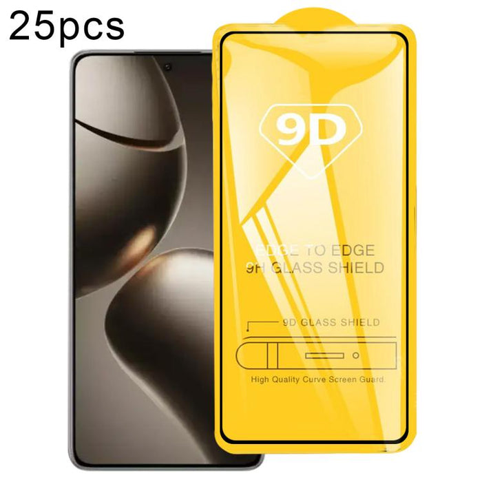 Película de vidrio templado de pantalla de pegamento completo 9D de 25 piezas, For Xiaomi Poco X8 Pro Max 5G, For Redmi Turbo 5 Max 5G, For Xiaomi Poco X8 Pro 5G, For Redmi Turbo 5 5G, For Redmi K90 Pro Max / Champion Edition, For Redmi K90            ...