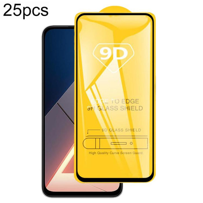 Película de vidrio templado de pantalla de pegamento completo 9D de 25 piezas, For Xiaomi Poco X8 Pro Max 5G, For Redmi Turbo 5 Max 5G, For Xiaomi Poco X8 Pro 5G, For Redmi Turbo 5 5G, For Redmi K90 Pro Max / Champion Edition, For Redmi K90            ...