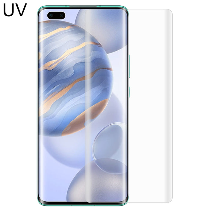 Película de vidrio templado de pegamento completo curvo líquido UV, For Huawei Honor 30 Pro, For OPPO Reno3 Pro, For Vivo X50 Pro / X50 Pro+, For Xiaomi Mi CC9 Pro, For ZTE Axon 10 Pro