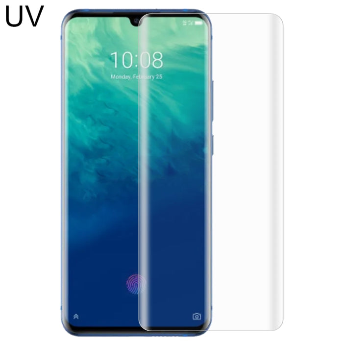 Película de vidrio templado de pegamento completo curvo líquido UV, For Huawei Honor 30 Pro, For OPPO Reno3 Pro, For Vivo X50 Pro / X50 Pro+, For Xiaomi Mi CC9 Pro, For ZTE Axon 10 Pro