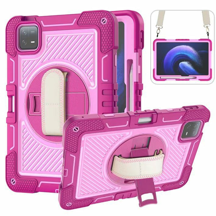 Funda para tableta de silicona con contraste de PC con rotación de 360 grados, For Xiaomi Redmi Pad 2 SE 9.7 2026, For Xiaomi Redmi Pad 2, For Xiaomi Pad 7 / 7 Pro, For Redmi Pad SE 8.7 4G, For Xiaomi Redmi Pad SE, For Xiaomi Pad 6