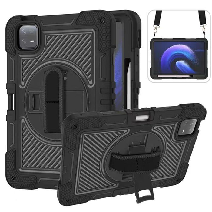 Funda para tableta de silicona con contraste de PC con rotación de 360 grados, For Xiaomi Redmi Pad 2 SE 9.7 2026, For Xiaomi Redmi Pad 2, For Xiaomi Pad 7 / 7 Pro, For Redmi Pad SE 8.7 4G, For Xiaomi Redmi Pad SE, For Xiaomi Pad 6