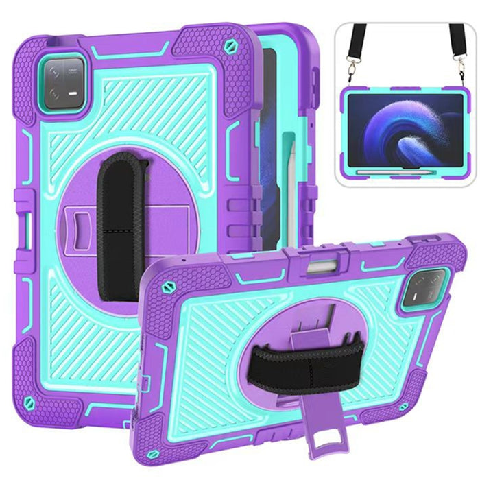 Funda para tableta de silicona con contraste de PC con rotación de 360 grados, For Xiaomi Redmi Pad 2 SE 9.7 2026, For Xiaomi Redmi Pad 2, For Xiaomi Pad 7 / 7 Pro, For Redmi Pad SE 8.7 4G, For Xiaomi Redmi Pad SE, For Xiaomi Pad 6