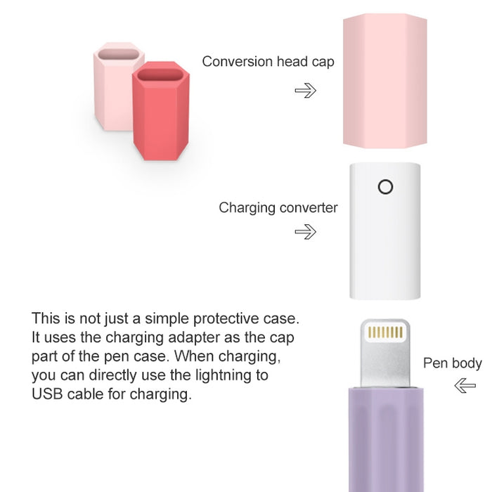 Estuche protector de silicona de color de contraste dividido para lápiz táctil Stylus