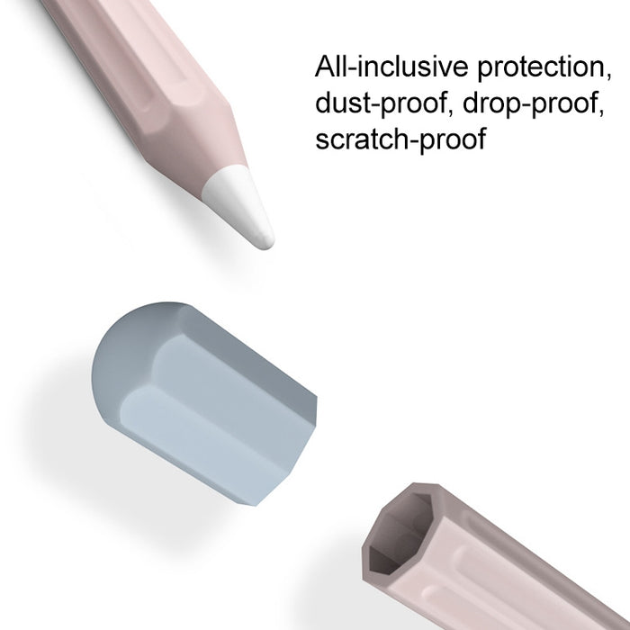 Estuche protector de silicona de color de contraste dividido para lápiz táctil Stylus