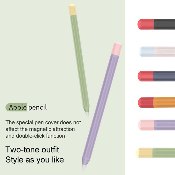 Estuche protector de silicona de color de contraste dividido para lápiz táctil Stylus