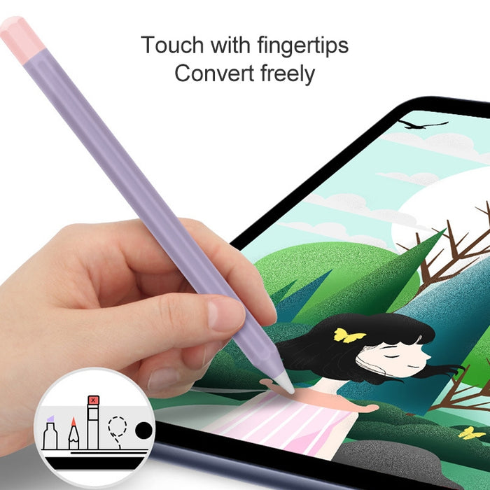 Estuche protector de silicona de color de contraste dividido para lápiz táctil Stylus