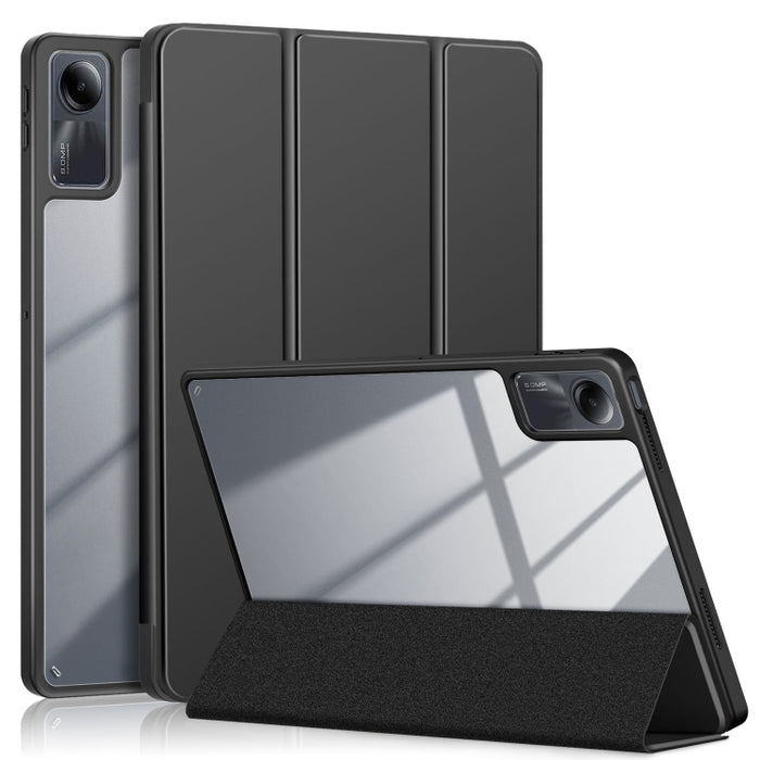 Funda para tableta de cuero inteligente de color sólido acrílico de tres pliegues, For Xiaomi Pad 6S Pro 12.4, For Xiaomi Redmi Pad SE, For Xiaomi Pad 6 / 6 Pro
