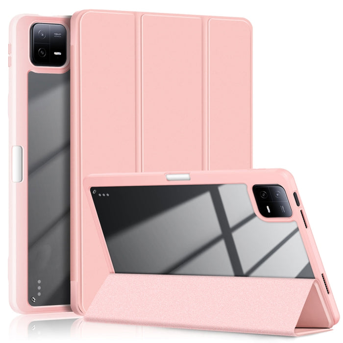 Funda para tableta de cuero inteligente de color sólido acrílico de tres pliegues, For Xiaomi Pad 6S Pro 12.4, For Xiaomi Redmi Pad SE, For Xiaomi Pad 6 / 6 Pro