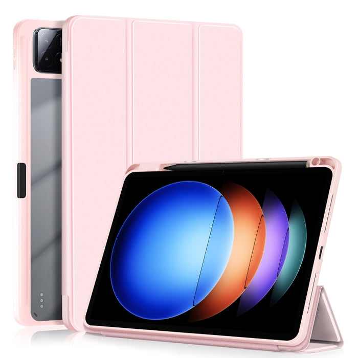 Funda para tableta de cuero inteligente de color sólido acrílico de tres pliegues, For Xiaomi Pad 6S Pro 12.4, For Xiaomi Redmi Pad SE, For Xiaomi Pad 6 / 6 Pro