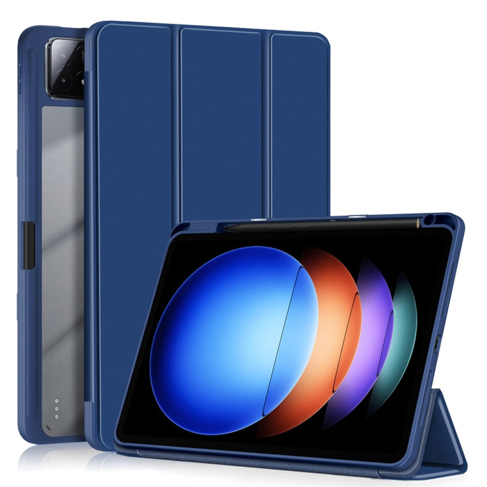 Funda para tableta de cuero inteligente de color sólido acrílico de tres pliegues, For Xiaomi Pad 6S Pro 12.4, For Xiaomi Redmi Pad SE, For Xiaomi Pad 6 / 6 Pro
