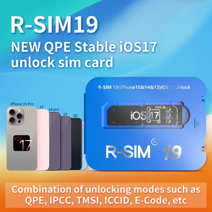 R-SIM 19 convierte el teléfono bloqueado en una tarjeta de desbloqueo universal 5G del sistema iOS17 desbloqueado, R-SIM 19